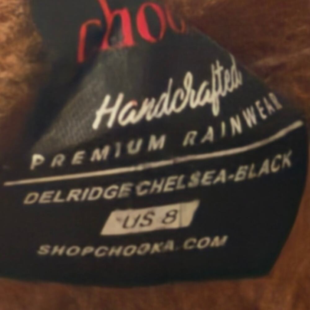 Chooka Rain Boots Womens 8 Delridge Chelsea Black Pull-on Faux Fur Lined - Picture 9 of 9
